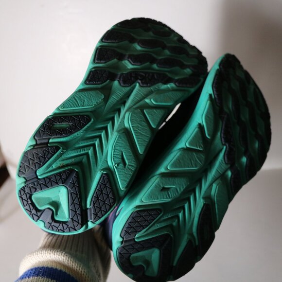 Hoka Women Clifton 8 Outer Space Atlantis 10.5 Navy Purple Shoes Running 1119394 - Picture 8 of 9